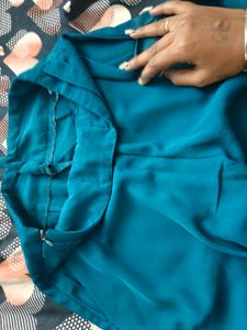 Teal High-Waisted Pants