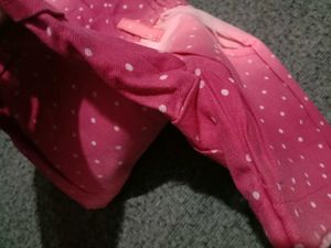 Cute Pink And Peach Polka Dot Romper