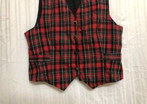 Petites Red Printed Waistcoat
