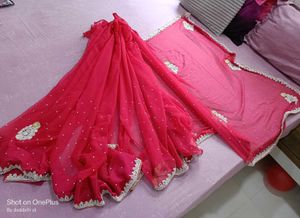 Elegant dark pink Saree