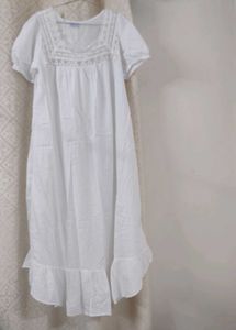 Clean Aesthetic Lace Detailed Nighty