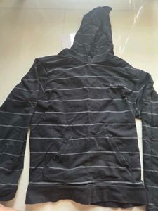 Bare Denim Striped Black Hoodie