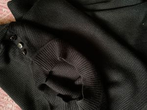 🖤Koovs Black Ribbed Bodycon Knit Dress