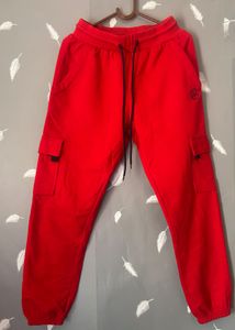 Red Cargo Joggers