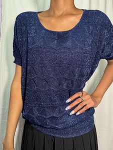 Navy blue stardust top