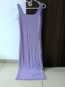 Lilac Bodycon Midi Dress