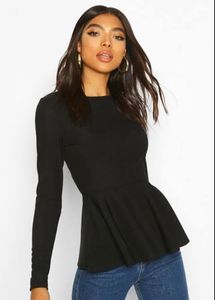 Black Peplum Top