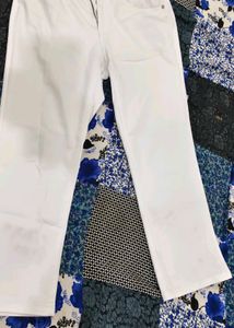 White Straight Leg Pants