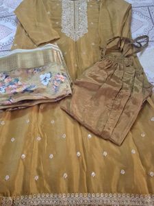 Elegant Embroidered designer Kurta.pant with dupat