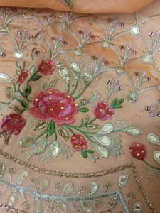 Peach Kurta garara Set