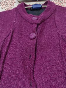 Purple Knit Coat
