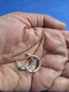 Pure Silver Hoop Earrings