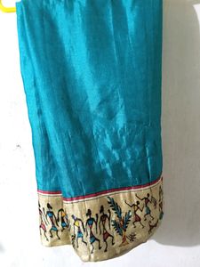 ||Printed Border Saree || Sea Green Colour