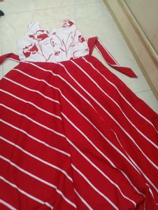 Red Frock For 10 Year Girl. Looks Beautiful.