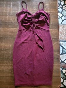Veni Vidi Vici maroon bodycon dress
