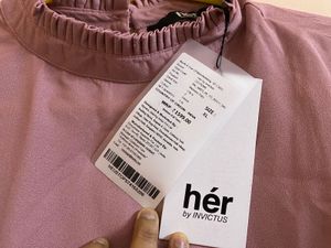 Elegant Mauve/onion Ruffle Neck Top