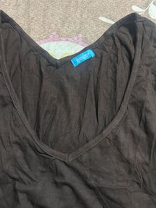 Brown Balloon Style Mini Dress
