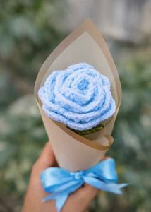 Crochet Rose Bouquet-Handmade +Handwritten Note