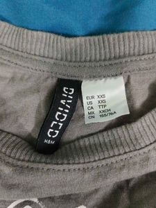 H&amp;m crop grey Colorado Springs Tee