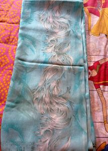 Elegant Blue Printed Saree