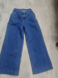 Blue Wide Leg Jeans