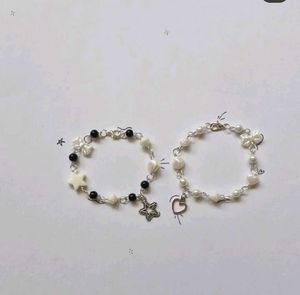 Pearl & Charm Bracelet Set
