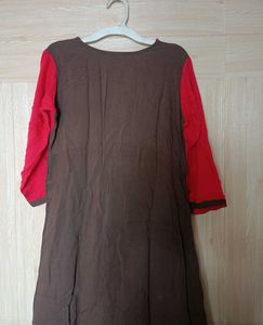 Pink Brown Kurta For Women
