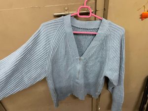 Blue Knit Cardigan