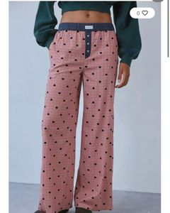 Urban Outfitters Heart Print Lounge Pants