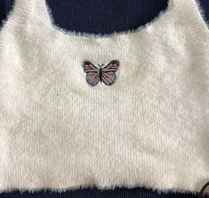 White Furry Inner Top