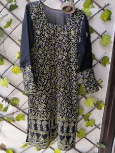 Chikankari Black Kurta and dupatta