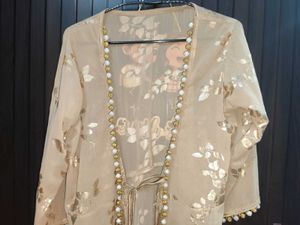 Elegant Floral Shrug+ Gown