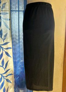 Black Pencil Skirt with side slit