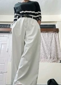 White Korean style formal trouser for women..