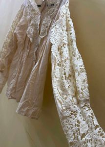 Vintage Lace Detail Blouse