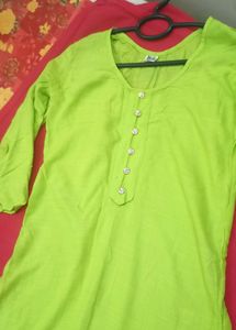 Neon Cotton Kurti