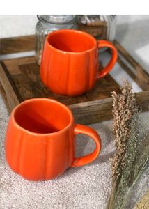 Imported Pumpkin Mugs Set