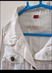 White Denim Overcoat