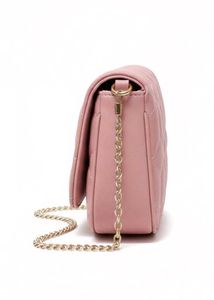 Pink Quilted Crossbody Bag