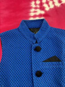 Blue Nehru Vest