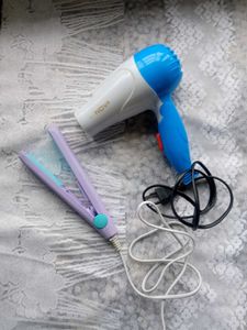 Nova Hairdryer+ Mini Hair Straightner