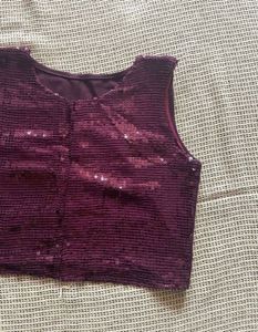 Sequinned Blouse/ Crop Top