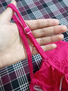 Red Spaghetti Strap Ruffle Top