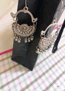 Silver Tone Dangle Earrings