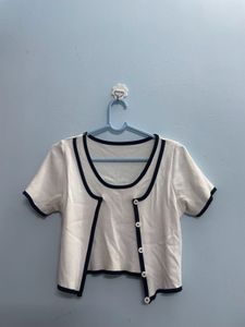 White Cropped Top