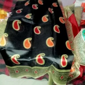 Black Georgette Saree With blouse
