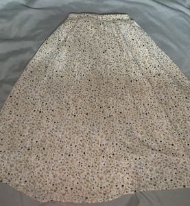 Floral Pleated Skirt