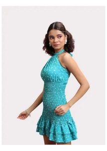 Floral Halter Mini Dress