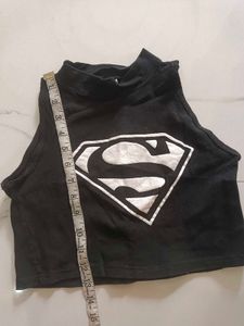Black Crop Top Stretchable