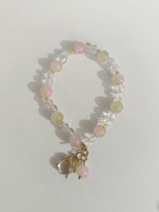Beaded Iridescent Charm Bracelet
